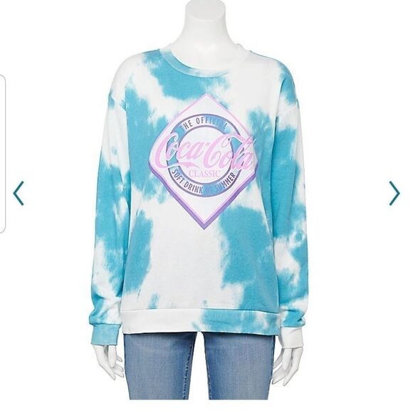Coca Cola tie dye sweatshirt size Large juniors - Picture 1 of 3